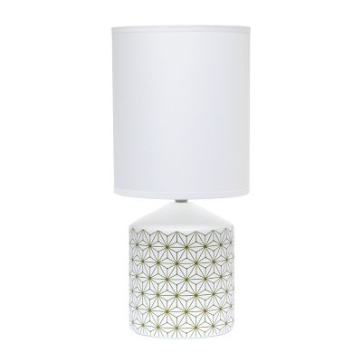 Image showing  Fresh Prints Table Lamp, Gold Squares