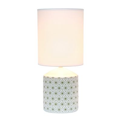 Image showing  Fresh Prints Table Lamp, Gold Squares