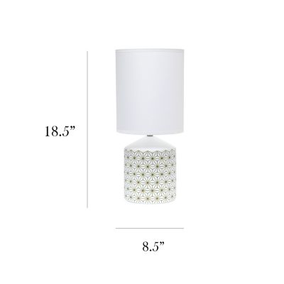 Image showing  Fresh Prints Table Lamp, Gold Squares