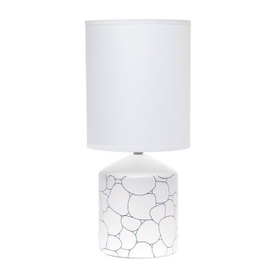 Image showing  Fresh Prints Table Lamp, Blue Stones