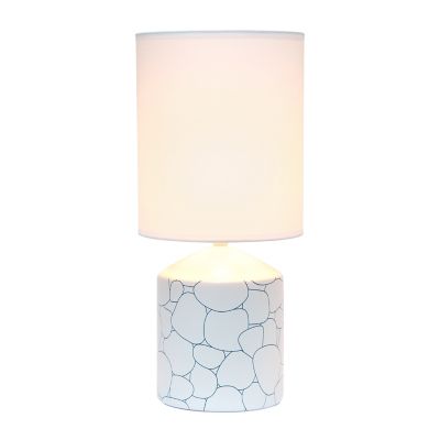 Image showing  Fresh Prints Table Lamp, Blue Stones