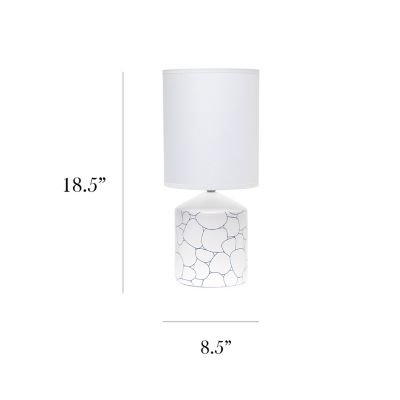 Image showing  Fresh Prints Table Lamp, Blue Stones