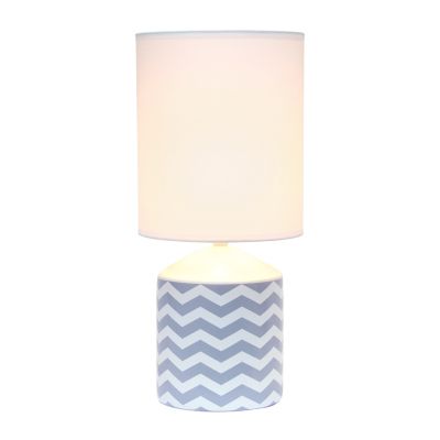 Image showing  Fresh Prints Table Lamp, Gray Waves