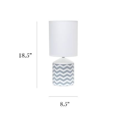 Image showing  Fresh Prints Table Lamp, Gray Waves