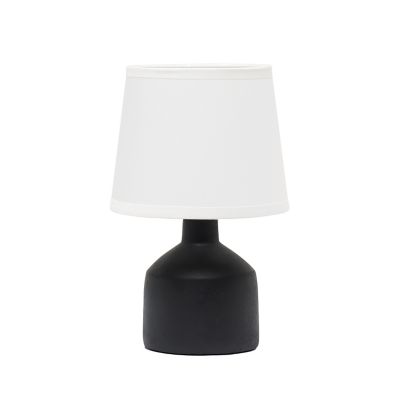 Simple Designs Mini Bocksbeutal Concrete Table Lamp, Black