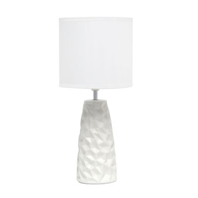 Image showing  Sculpted Ceramic Table Lamp, Off-White Base