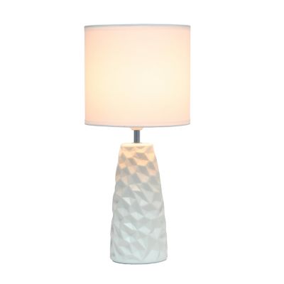 Image showing  Sculpted Ceramic Table Lamp, Off-White Base