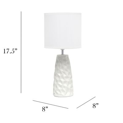 Image showing  Sculpted Ceramic Table Lamp, Off-White Base