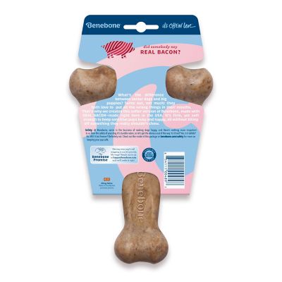 Image showing  Puppy Wishbone Dog Chew Toy, Real Bacon, Medium