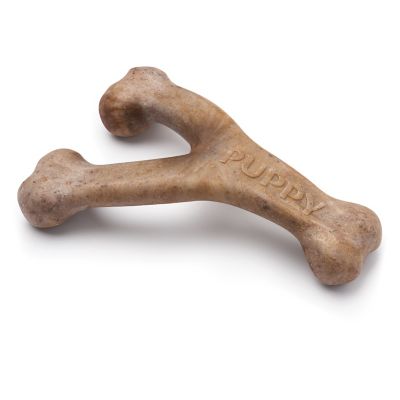 Image showing  Puppy Wishbone Dog Chew Toy, Real Bacon, Medium