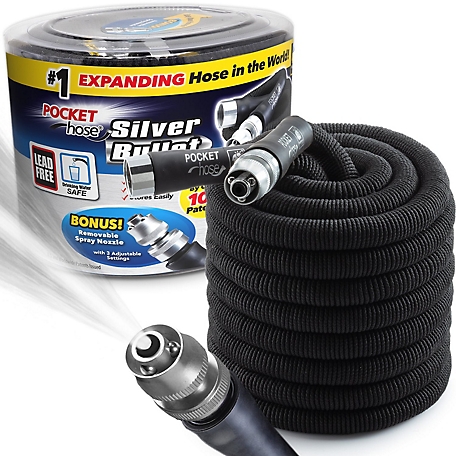 Pocket Hose Silver Bullet Expandable Garden Hose, 75 FT. at Tractor Supply  Co.