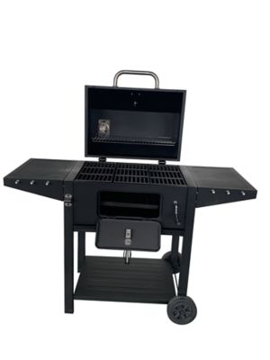 Image showing  Deluxe Charcoal Cart Grill, 575 sq. in., Black