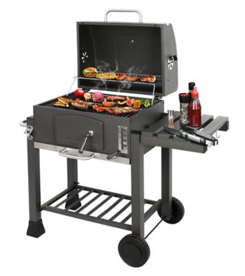 Image showing  Charcoal Cart Grill, 570 sq. in., Black