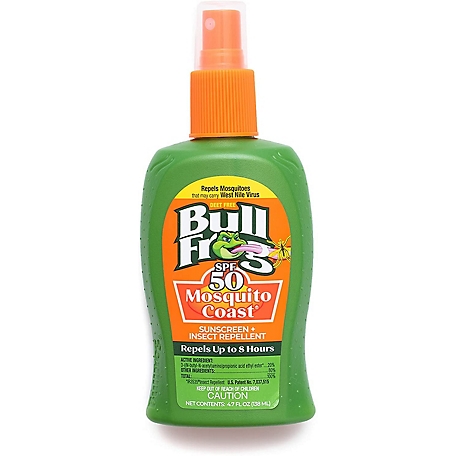 Bull Frog SPF 50 Mosquito Coast Sunscreen and Insect Repellent, 4.7 oz. Pump Bottle