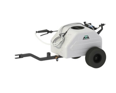 Master Manufacturing 12 gal. 1-Nozzle 12V Lawn Trailer Broadcast Sprayer, 7 ft. Swath