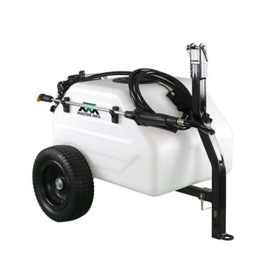 Master Manufacturing 12 gal. 1-Nozzle 12V Lawn Trailer Broadcast Sprayer, 7 ft. Swath