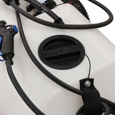 Image showing  24 gal. 4-Nozzle Deluxe 12V Trailer Broadcast Sprayer, 7 ft. Swath