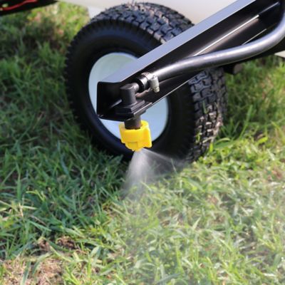 Image showing 8 th Master Mfg 24 gal. 4-Nozzle Deluxe 12V Trailer Broadcast Sprayer, 7 ft. Swath