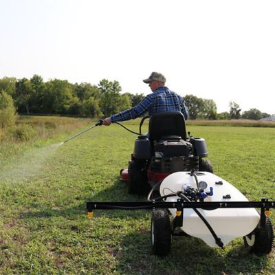 Image showing 9 th Master Mfg 24 gal. 4-Nozzle Deluxe 12V Trailer Broadcast Sprayer, 7 ft. Swath