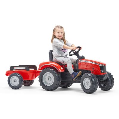 Image showing  Massey Ferguson 8740S Pedal Tractor Ride-On Toy with Trailer, for ages 3-7Years, FA4010AB