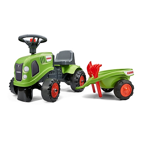 Falk Claas Tractor Ride-On and Push-Along Toy with Trailer, 1.5-3 Years, FA212C