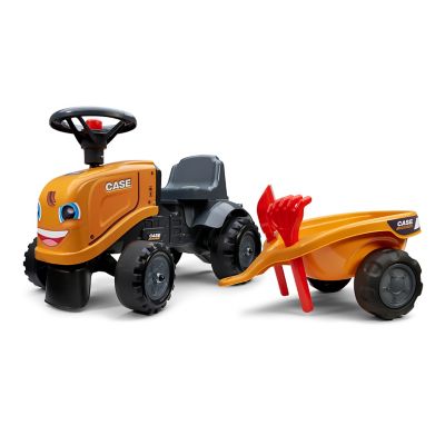 Image showing  Case CE Tractor with Trailer Ride-On Push-Along Toy, for Ages 1.5-3 Years, FA297C