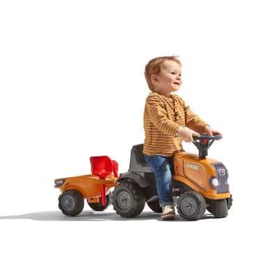 Image showing  Case CE Tractor with Trailer Ride-On Push-Along Toy, for Ages 1.5-3 Years, FA297C