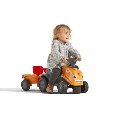 Image showing  Case CE Tractor with Trailer Ride-On Push-Along Toy, for Ages 1.5-3 Years, FA297C