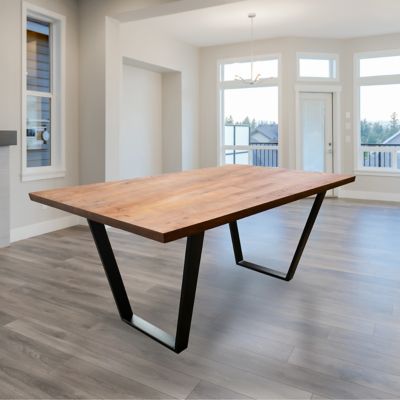 Image showing  Rectangular Acacia Wood Dining Table for 6 People, 63 in.