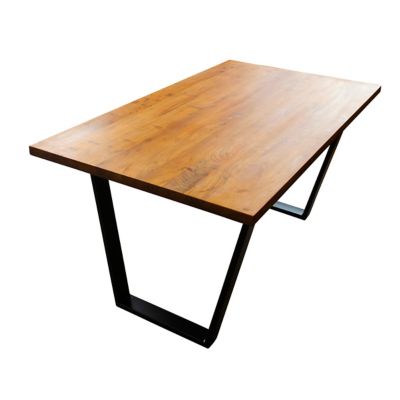 Image showing  Rectangular Acacia Wood Dining Table for 6 People, 63 in.