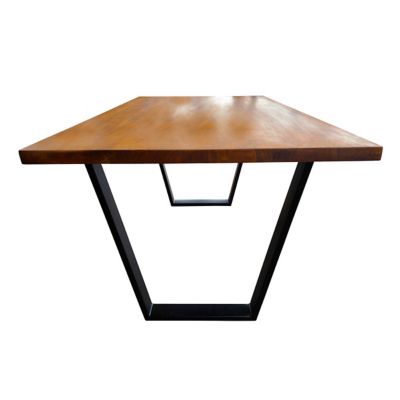 Image showing  Rectangular Acacia Wood Dining Table for 6 People, 63 in.