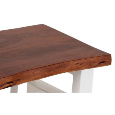 Image showing  Acacia Live Edge Bench, 46 in., White