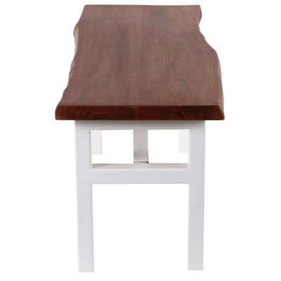 Image showing  Acacia Live Edge Bench, 46 in., White