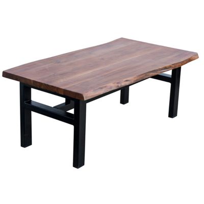 Image showing  Acacia Live Edge Rectangular Trestle Coffee Table, 46 in.