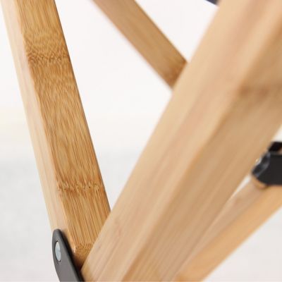 Image showing 8 th AmeriHome 25 in. x 30 in. x 39 in. Canvas and Bamboo Butterfly Chair, Black