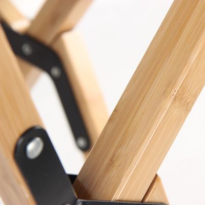 Image showing 5 th AmeriHome 25 in. x 30 in. x 39 in. Canvas and Bamboo Butterfly Chairs, Black, 2-Pack