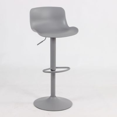 Image showing  Adjustable-Height Solid Color Monochromatic Bar Stools, 40.16 in., Gray