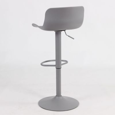 Image showing  Adjustable-Height Solid Color Monochromatic Bar Stools, 40.16 in., Gray