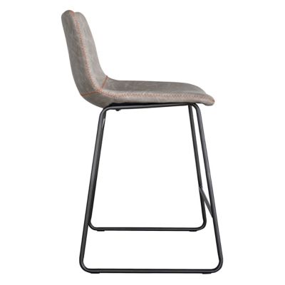 Image showing  Classic Faux Leather Counter-Height Bar Stools, 24 in., Stone