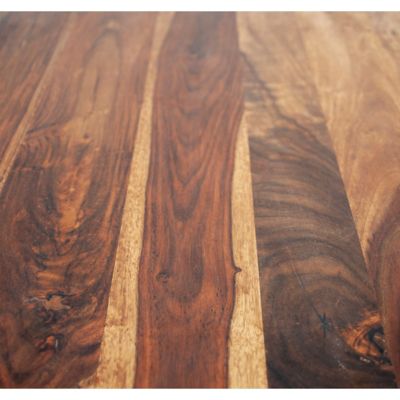 Image showing 6 th AmeriHome Rectangular Dining Table for 6 People with Rosewood Top and Metal Legs, 63 in. x 35 in.