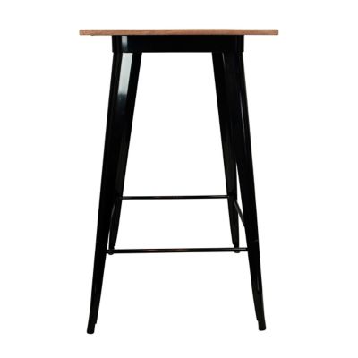 Image showing 5 th AmeriHome Rectangular Pub-Height Table with Rosewood Top and Metal Legs, 24 in.
