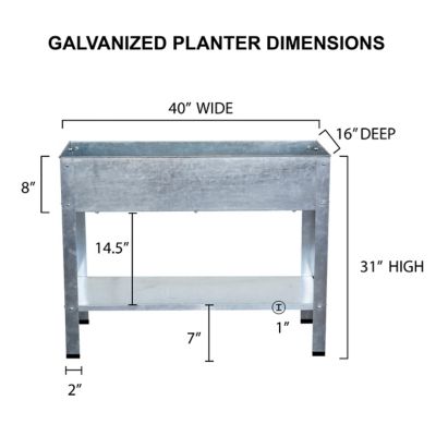 Image showing 5 th AmeriHome 22 gal. Iron Elevated Garden Planter