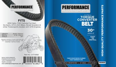 thumbnail image 2 of Carbpro Drive Belt For Coleman Powersports KT196 Go Kart & Buggy - 196cc 6.5HP - Replaces 203589 2 of 5