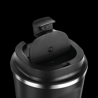 Image showing  13 oz. Cafe Compact Insulated Travel Mug, Black