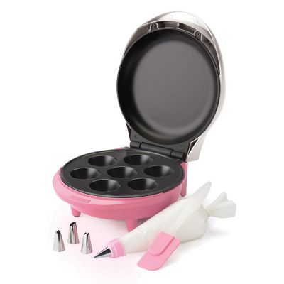Image showing  64 sq. in. Mini Cupcake Maker, White/Pink
