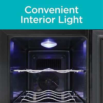 Image showing  6-Bottle Capacity Wine Cellar with LED Display, Black