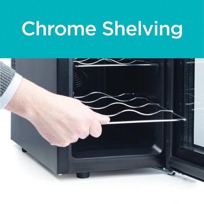 Image showing  8-Bottle Capacity Wine Cellar with LED Display, Black