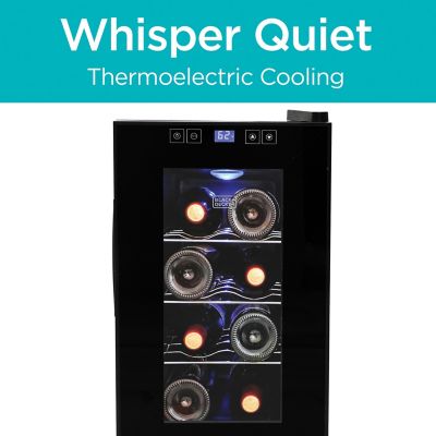 Image showing 8 th Black & Decker 8-Bottle Capacity Wine Cellar with LED Display, Black