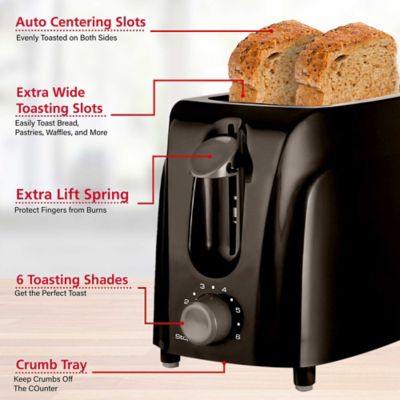 Image showing 8 th Brentwood Select 2-Slice Cool-Touch Toaster, Black