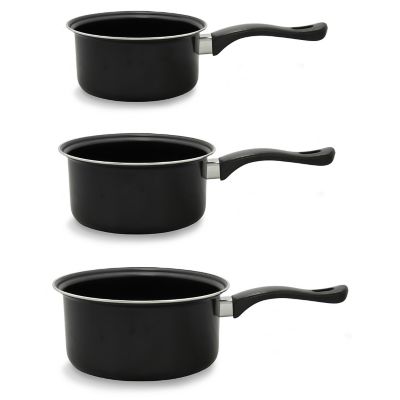 Image showing  Non-Stick Carbon Steel Saucepan Set, 3 pc.